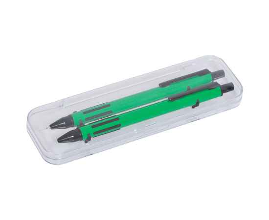 FUTURE, набор ручка и карандаш в прозрачном футляре, зеленый, пластик, Цвет: зеленый