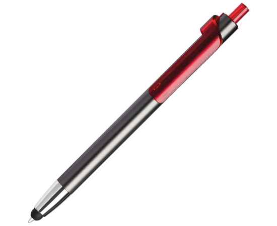 PIANO TOUCH, ручка шариковая со стилусом для сенсорных экранов, графит/красный, металл/пластик, Цвет: графит, красный