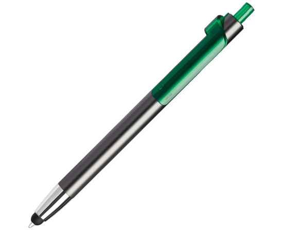 PIANO TOUCH, ручка шариковая со стилусом для сенсорных экранов, графит/зеленый, металл/пластик, Цвет: графит, зеленый