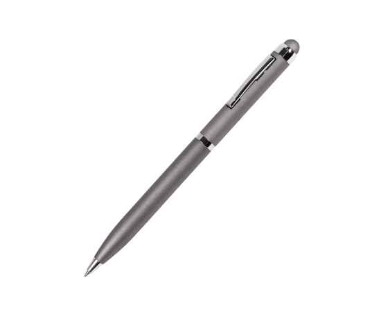CLICKER TOUCH, ручка шариковая со стилусом для сенсорных экранов, серый/хром, металл, Цвет: серый, серебристый