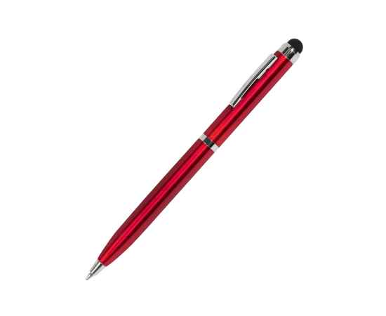 CLICKER TOUCH, ручка шариковая со стилусом для сенсорных экранов, красный/хром, металл, Цвет: красный, серебристый
