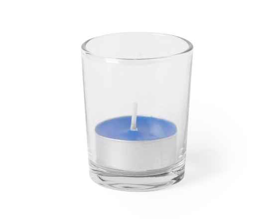 Свеча PERSY ароматизированная (лаванда), 6,3х5см,воск, стекло, Цвет: синий