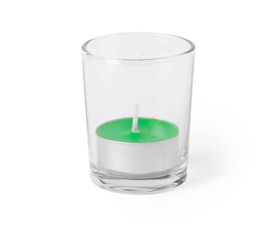 Свеча PERSY ароматизированная (яблоко), 6,3х5см,воск, стекло, Цвет: зеленый