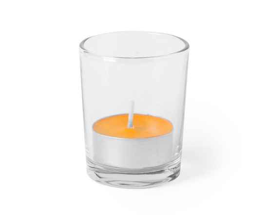 Свеча PERSY ароматизированная (апельсин), 6,3х5см,воск, стекло, Цвет: оранжевый