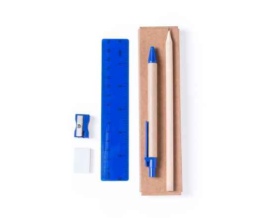 Набор GABON  из 5 предметов в картонной коробке, синий, 4.5*17.7*1.5 см, Цвет: синий