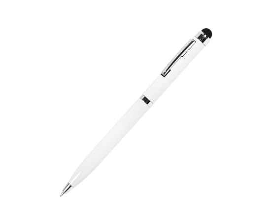 CLICKER TOUCH, ручка шариковая со стилусом для сенсорных экранов, белый/хром, металл, Цвет: белый, серебристый