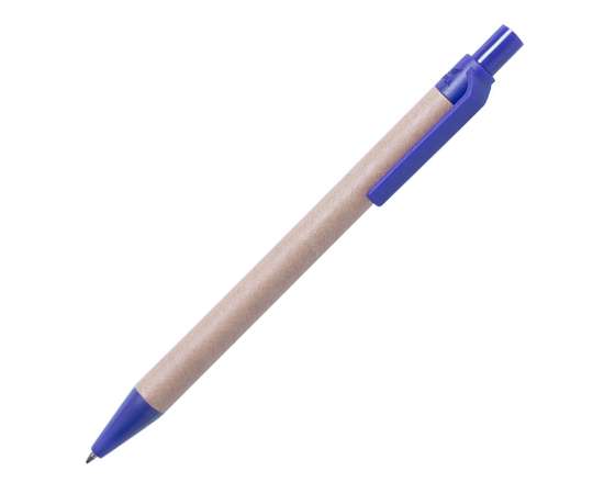 Ручка шариковая VATUM, синий, переработанный картон, PLA-полимолочная кислота, 13,7 см, Цвет: синий