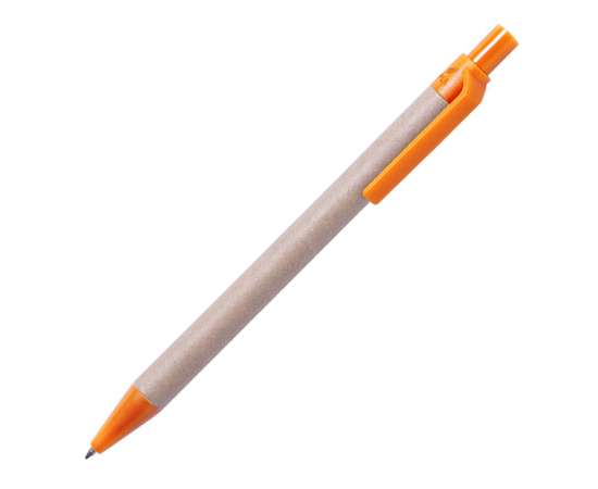 Ручка шариковая VATUM, оранжевый, переработанный картон, PLA-полимолочная кислота, 13,7 см, Цвет: оранжевый