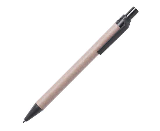 Ручка шариковая VATUM, черный, переработанный картон, PLA-полимолочная кислота, 13,7 см, Цвет: Чёрный