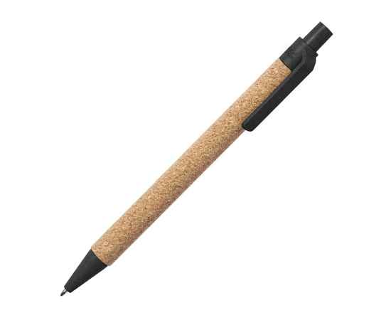 Ручка шариковая YARDEN, черный, натуральная пробка, пшеничная солома, ABS пластик, 13,7 см, Цвет: Чёрный