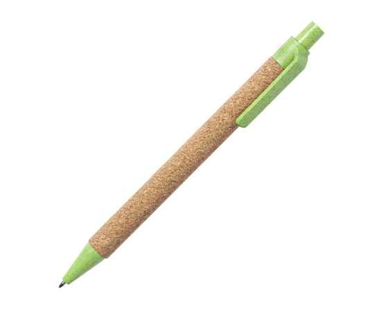 Ручка шариковая YARDEN, зеленый, натуральная пробка, пшеничная солома, ABS пластик, 13,7 см, Цвет: зеленый
