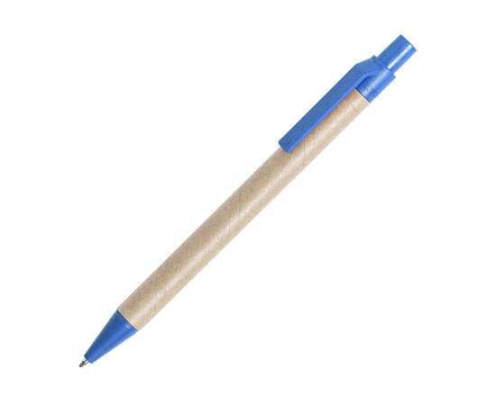 Ручка шариковая DESOK, синий, переработанный картон, пшеничная солома, ABS пластик, 13,7 см, Цвет: синий