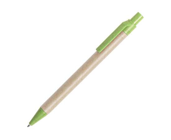 Ручка шариковая DESOK, зеленый, переработанный картон, пшеничная солома, ABS пластик, 13,7 см, Цвет: зеленый
