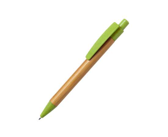 SYDOR, ручка шариковая, светло-зеленый, бамбук, пластик с пшеничной соломой, Цвет: светло-зеленый