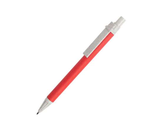 SALCEN, ручка шариковая, красный, рециклированный картон, пластик с пшеничным волокном, Цвет: красный