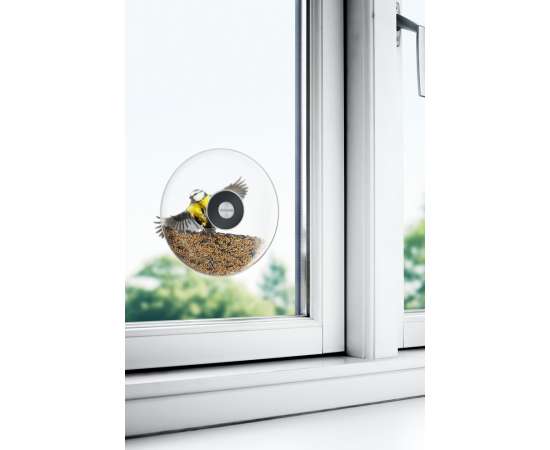 Кормушка для птиц Window Bird Feeder, прозрачная, большая, Цвет: прозрачный, Размер: 19, изображение 4