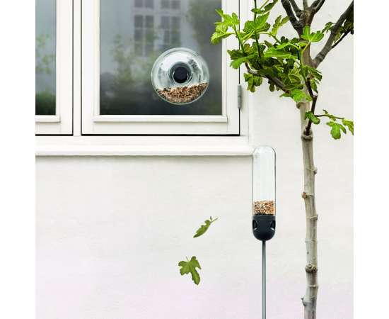 Кормушка для птиц Window Bird Feeder, прозрачная, большая, Цвет: прозрачный, Размер: 19, изображение 5