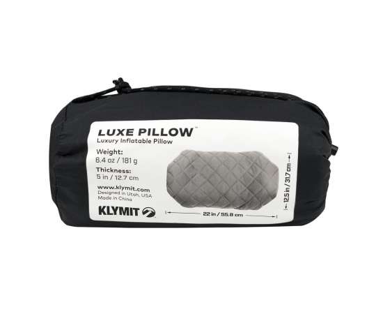 Надувная подушка Pillow Luxe, серая, Размер: 56х32х14 с, изображение 5