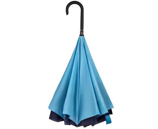 Зонт наоборот Style, трость, сине-голубой, Цвет: голубой, синий