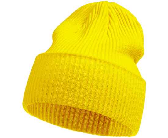 Шапка Franky, желтая, Цвет: желтый, Размер: 56-58, длина 23 см, отворот 9 см
