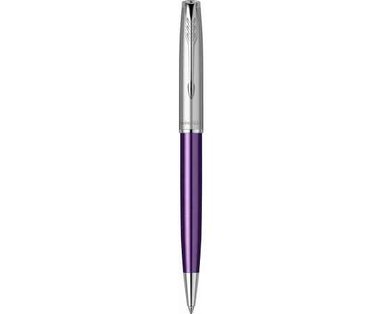 Шариковая ручка Parker Sonnet Essentials Violet SB Steel CT, цвет чернил black, стержень: M, в подарочной упаковке.