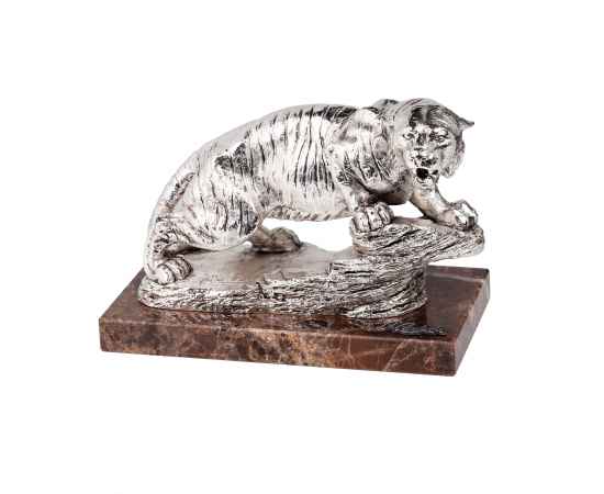 Скульптура 'Тигр', серебристый, Цвет: серебристый