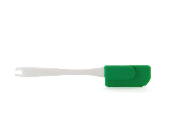 Лопатка кулинарная KERMAN, зеленый, 3,5х23х1см, силикон, пластик, Цвет: зеленый, белый, изображение 2