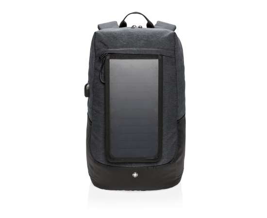 Рюкзак для ноутбука Swiss Peak на солнечных батареях, черный, Цвет: черный, Размер: Длина 16 см., ширина 29 см., высота 47 см., изображение 3