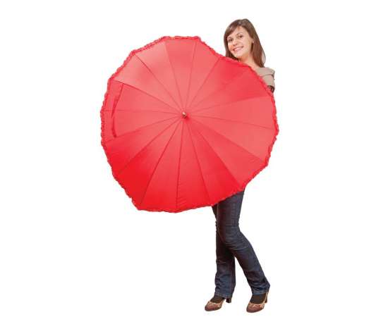 Зонт-трость «Сердце», красный, Цвет: красный, Размер: Длина 84 см, изображение 4