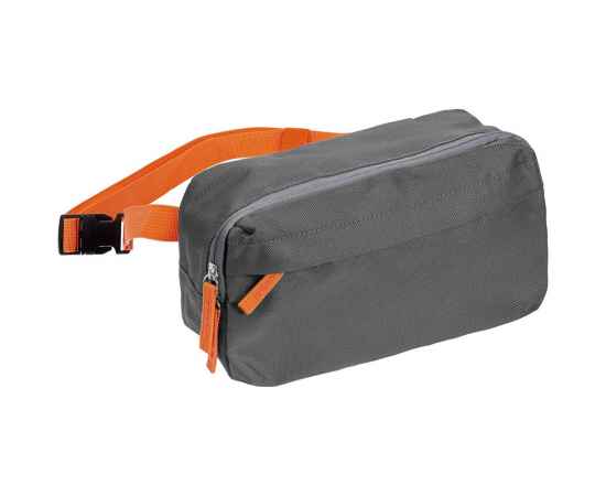 Поясная сумка Sensa, серая с оранжевым, Цвет: оранжевый, серый