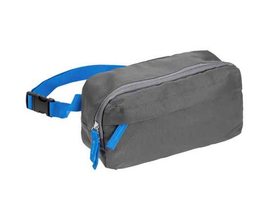 Поясная сумка Sensa, серая с синим, Цвет: синий, серый