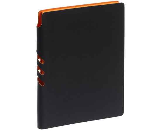 Ежедневник Flexpen Black, недатированный, черный со светло-оранжевым, Цвет: черный, оранжевый, Размер: 15,6х20,8х1,3 см