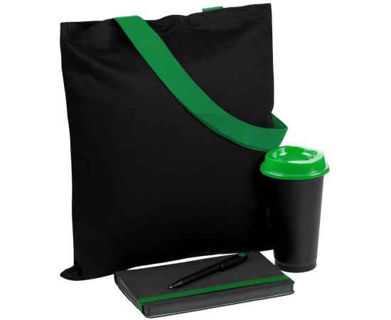 Набор Velours Bag, черный с зеленым, Цвет: черный, зеленый