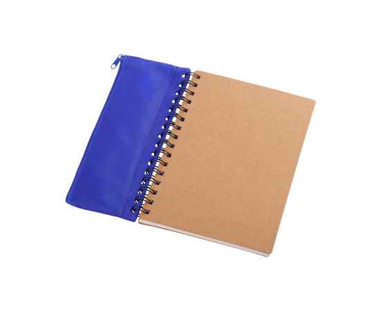 Блокнот 'Full kit' с пеналом и канцелярскими принадлежностями, синий, Цвет: синий