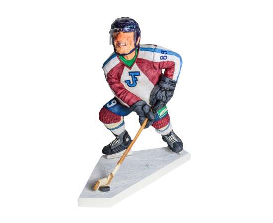 Скульптура 'Хоккеист', красный с синим, Цвет: красный с синим, изображение 2