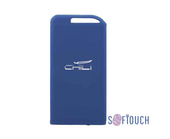 Зарядное устройство 'Theta', 6000 mAh, 2 выхода USB, покрытие soft touch, темно-синий, Цвет: темно-синий