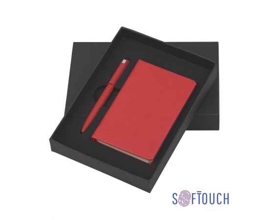 Набор подарочный 'Лорен' с блокнотом А6, покрытие soft touch, красный, Цвет: красный
