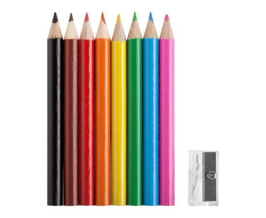 Набор Hobby с цветными карандашами и точилкой, красный, Цвет: красный, Размер: 10х4х4, изображение 3