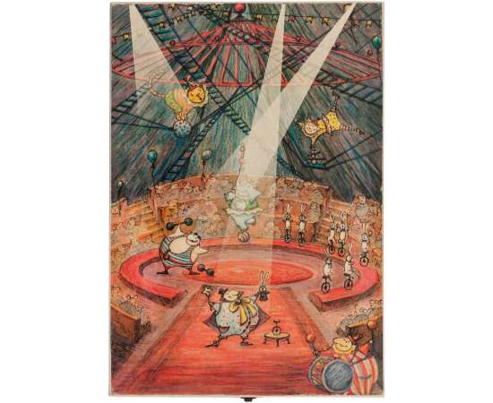 Набор из 3 елочных игрушек Circus Collection: фокусник, силач и лев, Размер: 34, изображение 2