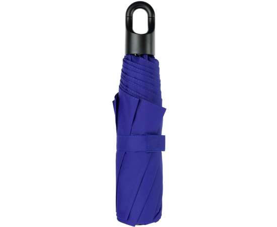 Зонт складной Clevis с ручкой-карабином, ярко-синий, Цвет: синий, Размер: длина 57 см, изображение 4