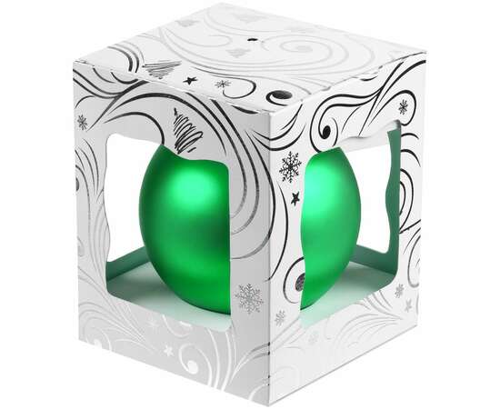 Елочный шар Gala Night Matt в коробке с тиснением, зеленый, 8 см, Цвет: зеленый, Размер: диаметр шара: 8 с, изображение 3