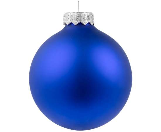 Елочный шар Gala Night Matt в коробке с тиснением, синий, 8 см, Цвет: синий, Размер: диаметр шара: 8 с, изображение 2