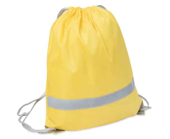 Рюкзак мешок со светоотражающей полосой RAY, жёлтый, 35*41 см, полиэстер 210D, Цвет: желтый