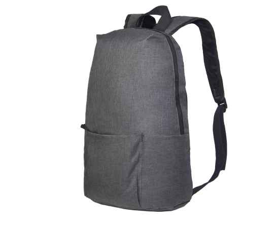 Рюкзак BASIC, серый меланж, 27x40x14 см, oxford 300D, Цвет: серый меланж