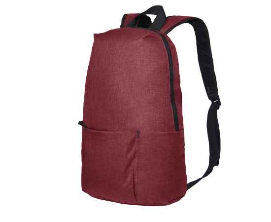 Рюкзак BASIC, бордовый меланж, 27x40x14 см, oxford 300D, Цвет: красный