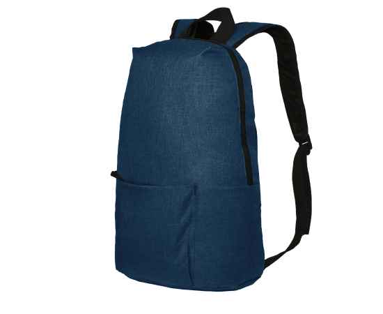 Рюкзак BASIC, темно-синий меланж, 27x40x14  см, oxford 300D, Цвет: тёмно-синий