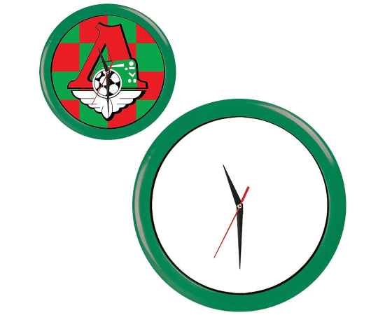 Часы настенные 'ПРОМО' разборные , зеленый,  D28,5 см, пластик, Цвет: зеленый, Размер: D28,5 см