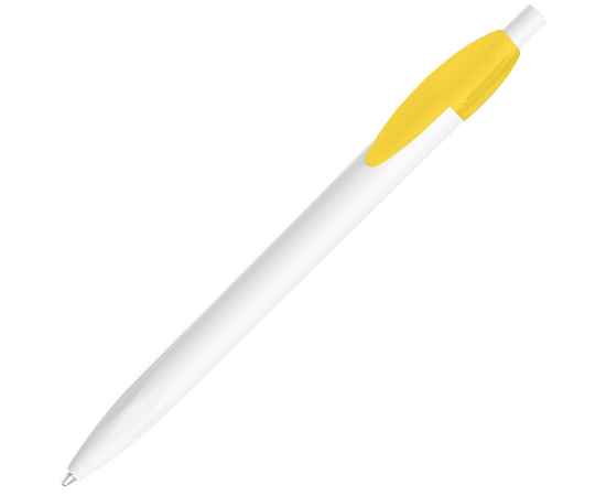 Ручка шариковая X-1 WHITE, белый/желтый непрозрачный клип, пластик, Цвет: желтый