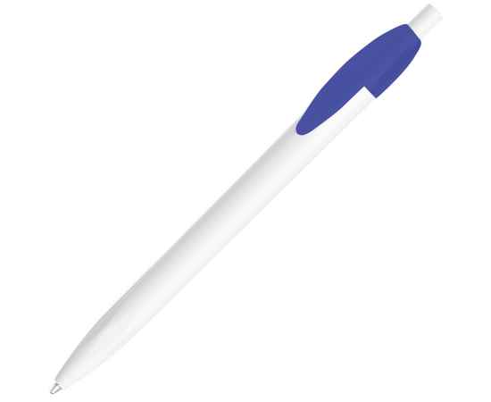 Ручка шариковая X-1 WHITE, белый/синий непрозрачный клип, пластик, Цвет: синий