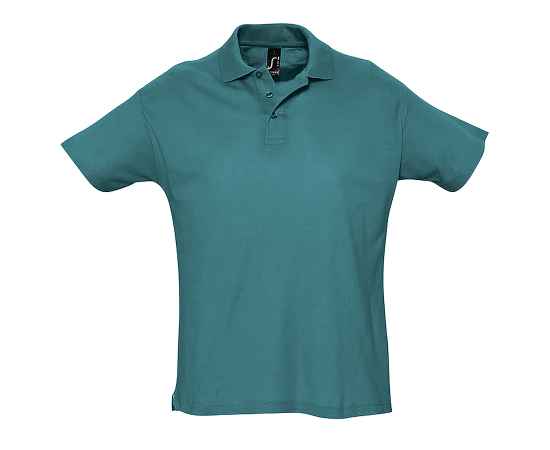 Рубашка поло мужская SUMMER II, лазурный, S, 100% хлопок, 170 г/м2, Цвет: лазурный синий, Размер: S